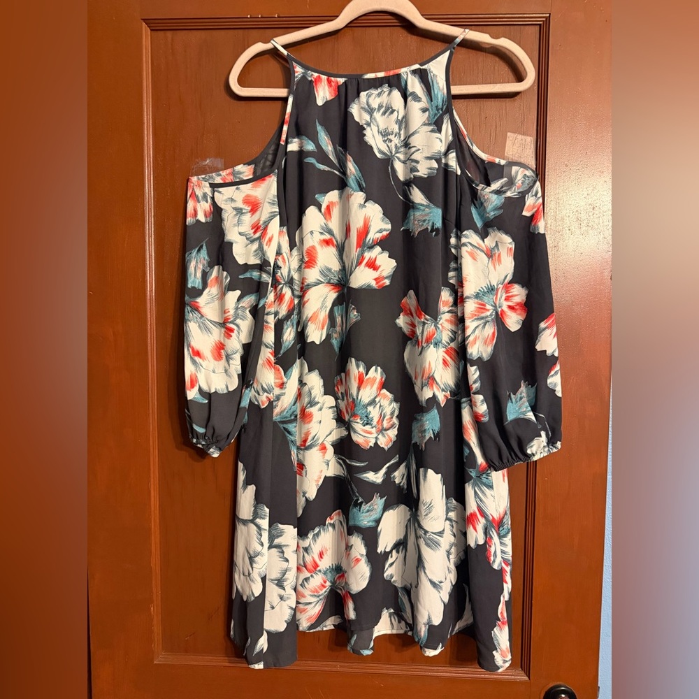 STATE Floral Cold Shoulder Dress